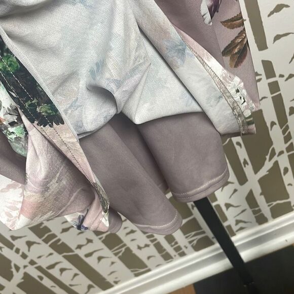 ASOS Floral Print Dolman Sleeve Empire Waist Midi Dress 8 - Picture 6 of 12